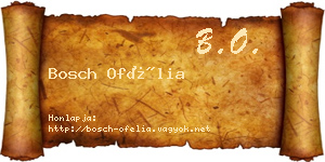 Bosch Ofélia névjegykártya